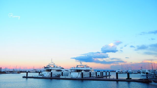 ベイサイドマリーナの夕焼け