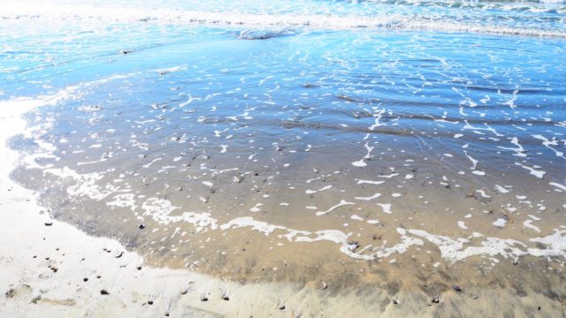 鎌倉・材木座海岸の海