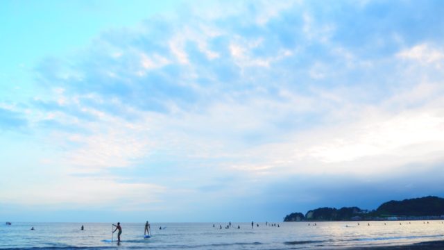 鎌倉・材木座海岸の夕焼け