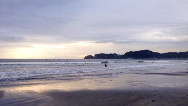 鎌倉・材木座海岸の夕焼け