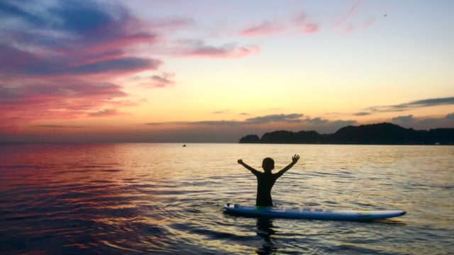 鎌倉・材木座海岸の夕焼け