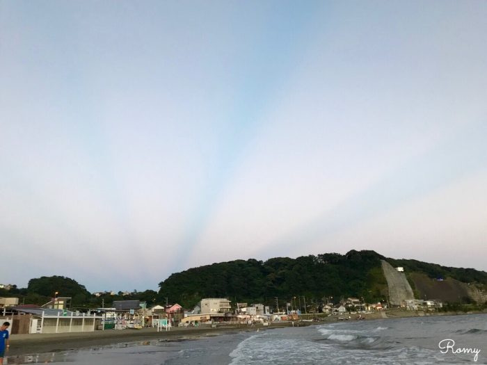 鎌倉・材木座海岸の夕焼け