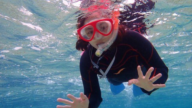 西表島のバラス島でスノーケリング