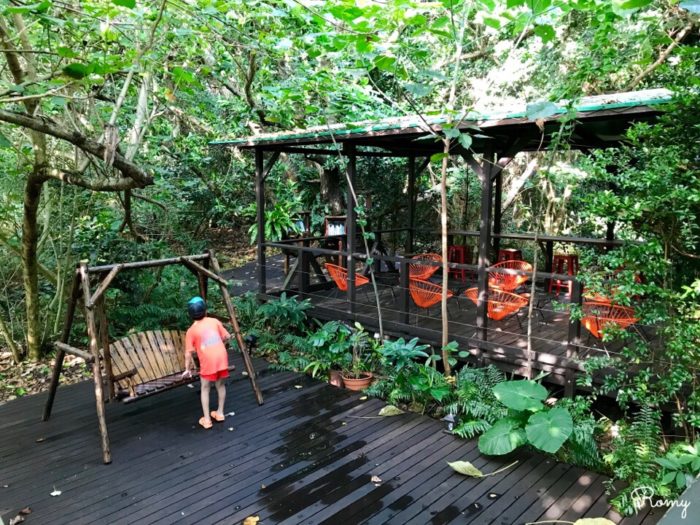 「ホテル ニラカナイ 西表島」のジャングルブックカフェ